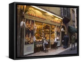 Food Shop, Verona, Veneto, Italy-Christian Kober-Framed Stretched Canvas