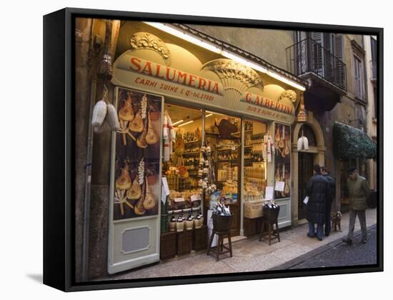 Food Shop, Verona, Veneto, Italy-Christian Kober-Framed Stretched Canvas
