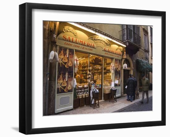 Food Shop, Verona, Veneto, Italy-Christian Kober-Framed Photographic Print