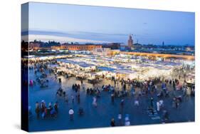 Food Stalls in Place Djemaa El Fna at Night, Marrakech, Morocco, North Africa, Africa-Matthew Williams-Ellis-Stretched Canvas