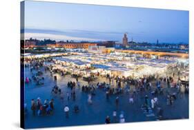 Food Stalls in Place Djemaa El Fna at Night, Marrakech, Morocco, North Africa, Africa-Matthew Williams-Ellis-Stretched Canvas