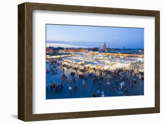 Food Stalls in Place Djemaa El Fna at Night, Marrakech, Morocco, North Africa, Africa-Matthew Williams-Ellis-Framed Photographic Print