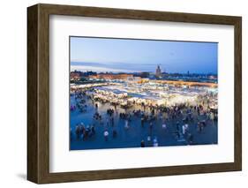 Food Stalls in Place Djemaa El Fna at Night, Marrakech, Morocco, North Africa, Africa-Matthew Williams-Ellis-Framed Photographic Print