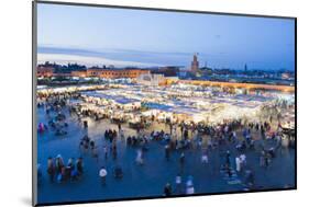 Food Stalls in Place Djemaa El Fna at Night, Marrakech, Morocco, North Africa, Africa-Matthew Williams-Ellis-Mounted Photographic Print