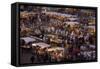 Food Stalls in the Evening, Djemaa El Fna, Marrakesh, Morocco, North Africa, Africa-Gavin Hellier-Framed Stretched Canvas