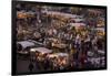 Food Stalls in the Evening, Djemaa El Fna, Marrakesh, Morocco, North Africa, Africa-Gavin Hellier-Framed Photographic Print