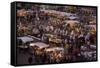 Food Stalls in the Evening, Djemaa El Fna, Marrakesh, Morocco, North Africa, Africa-Gavin Hellier-Framed Stretched Canvas