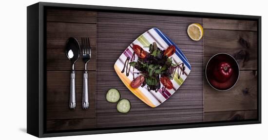 Food Stylishly Presented on a Table-Luis Beltran-Framed Stretched Canvas