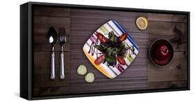 Food Stylishly Presented on a Table-Luis Beltran-Framed Stretched Canvas