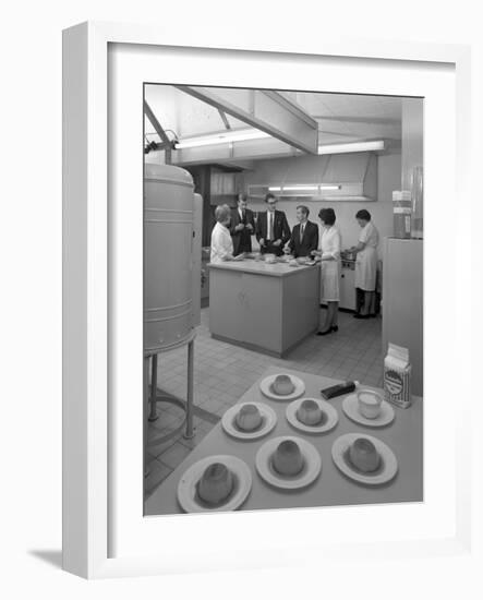 Food Tasting in a New Experimental Kitchen, Batchelors Foods, Sheffield, South Yorkshire, 1966-Michael Walters-Framed Photographic Print