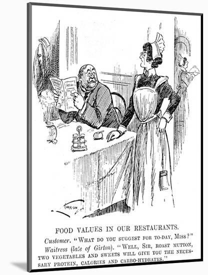 Food Values in Our Restaurants, 1917-null-Mounted Giclee Print