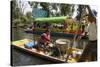 Food Vendor at the Floating Gardens in Xochimilco-John Woodworth-Stretched Canvas