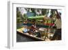 Food Vendor at the Floating Gardens in Xochimilco-John Woodworth-Framed Photographic Print