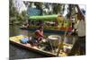 Food Vendor at the Floating Gardens in Xochimilco-John Woodworth-Mounted Photographic Print