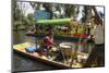 Food Vendor at the Floating Gardens in Xochimilco-John Woodworth-Mounted Photographic Print