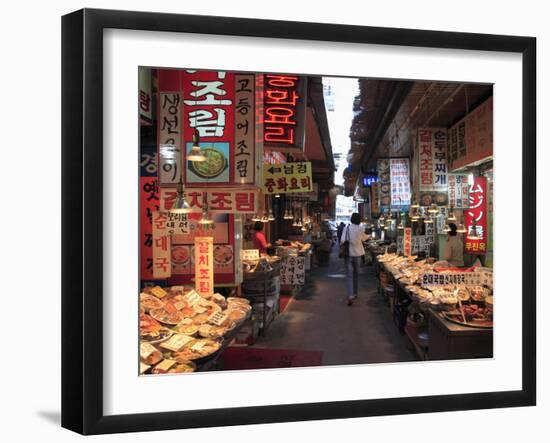 Food Vendors, Namdaemun Market, Seoul, South Korea, Asia-Wendy Connett-Framed Photographic Print