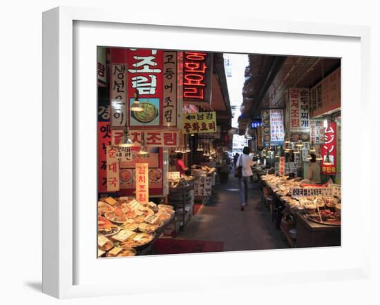 Food Vendors, Namdaemun Market, Seoul, South Korea, Asia-Wendy Connett-Framed Photographic Print