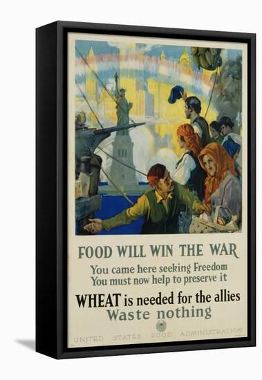 Food Will Win the War Poster-Charles Edward Chambers-Framed Stretched Canvas