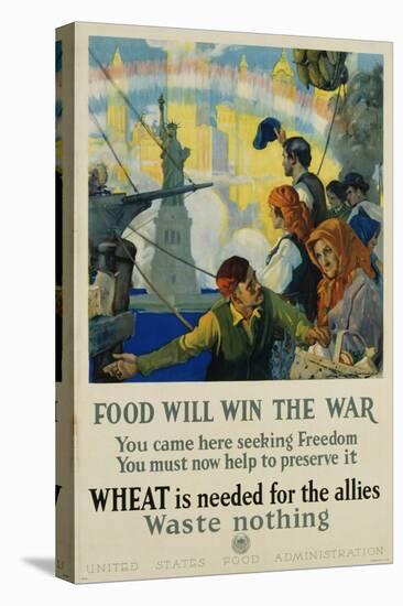 Food Will Win the War Poster-Charles Edward Chambers-Stretched Canvas