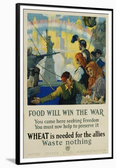 Food Will Win the War Poster-Charles Edward Chambers-Framed Premium Photographic Print