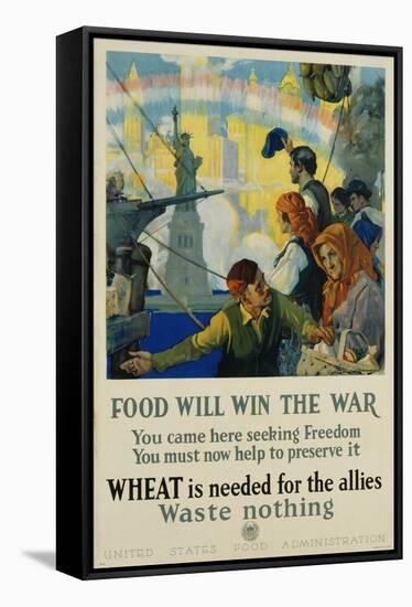 Food Will Win the War Poster-Charles Edward Chambers-Framed Stretched Canvas