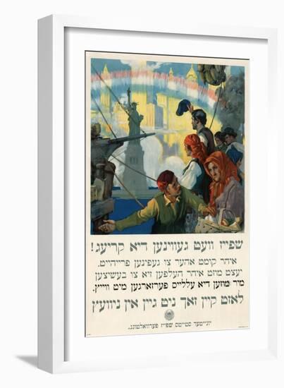 Food Will Win the War (Yiddish), circa 1917-Charles E. Chambers-Framed Art Print