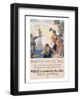 Food Will Win The War-Charles E^ Chambers-Framed Art Print