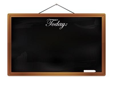 Black Chalkboard with Wooden Frame