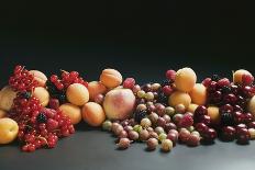 Fruit Still Life with Stone-Fruit, Berries and Leaves-Foodcollection-Photographic Print