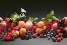 Fruit Still Life with Stone-Fruit, Berries and Leaves-Foodcollection-Photographic Print