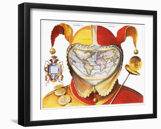 Fool's Cap World Map, C1590-null-Framed Giclee Print