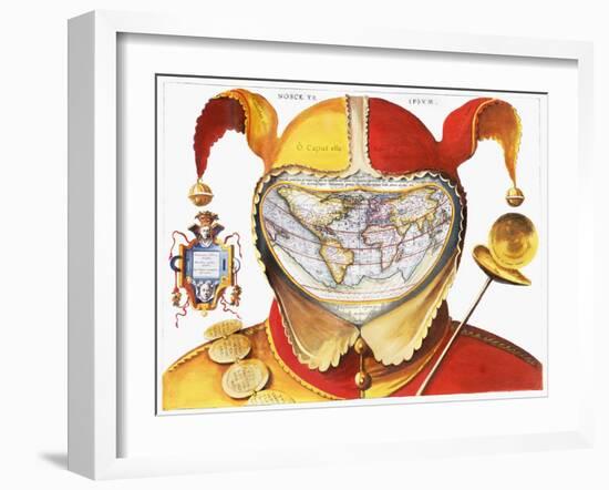 Fool's Cap World Map, C1590-null-Framed Giclee Print