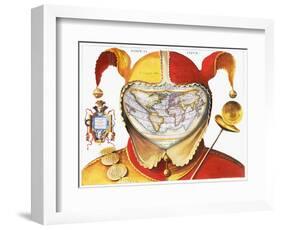 Fool's Cap World Map, C1590-null-Framed Giclee Print