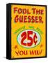 Fool the Guesser Distressed-Retroplanet-Framed Stretched Canvas