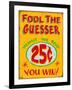 Fool the Guesser Distressed-Retroplanet-Framed Giclee Print