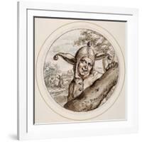 Fool with Cap and Bells, Early 17th Century-Crispin I De Passe-Framed Giclee Print