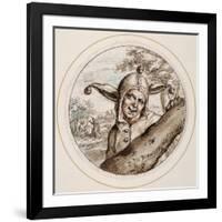 Fool with Cap and Bells, Early 17th Century-Crispin I De Passe-Framed Giclee Print