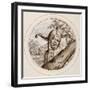 Fool with Cap and Bells, Early 17th Century-Crispin I De Passe-Framed Giclee Print