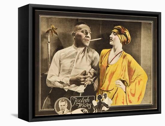 FOOLISH WIVES, l-r: Erich Von Stroheim, Maude George on lobbycard, 1922.-null-Framed Stretched Canvas