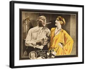 FOOLISH WIVES, l-r: Erich Von Stroheim, Maude George on lobbycard, 1922.-null-Framed Art Print