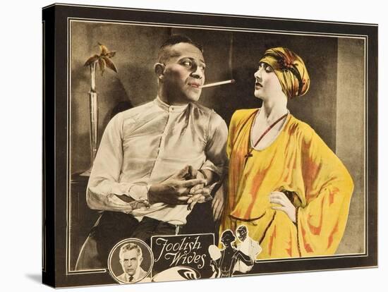 FOOLISH WIVES, l-r: Erich Von Stroheim, Maude George on lobbycard, 1922.-null-Stretched Canvas