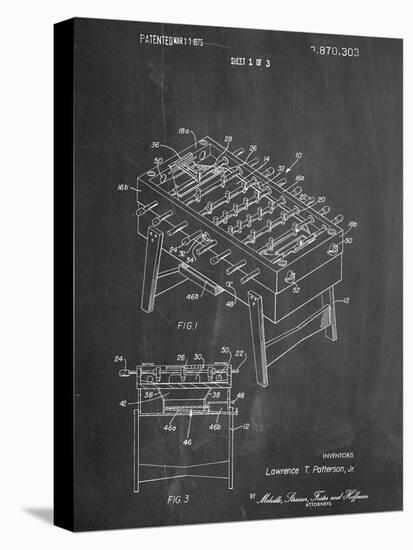 Foosball Table Patent-null-Stretched Canvas