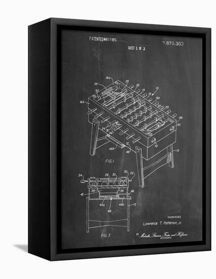 Foosball Table Patent-null-Framed Stretched Canvas