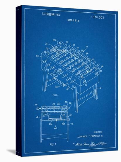 Foosball Table Patent-null-Stretched Canvas