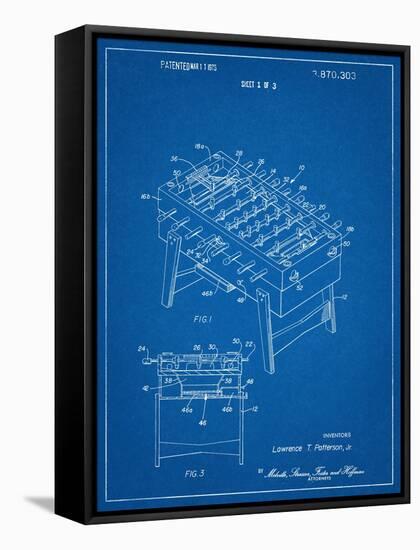 Foosball Table Patent-null-Framed Stretched Canvas