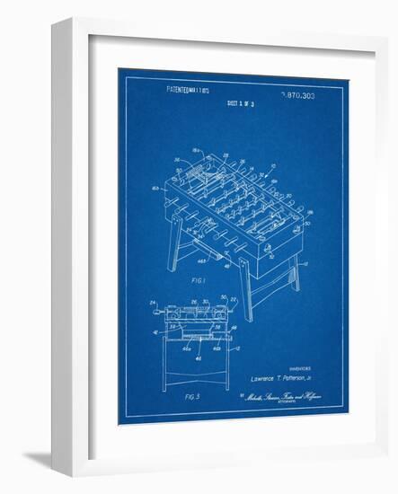 Foosball Table Patent-null-Framed Art Print