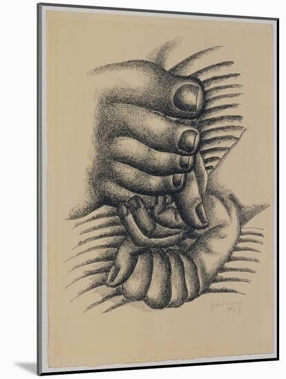 Foot and Hands-null-Mounted Giclee Print