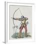 Foot Archer with Long Bow-English School-Framed Giclee Print