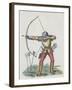 Foot Archer with Long Bow-English School-Framed Giclee Print