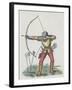 Foot Archer with Long Bow-English School-Framed Giclee Print